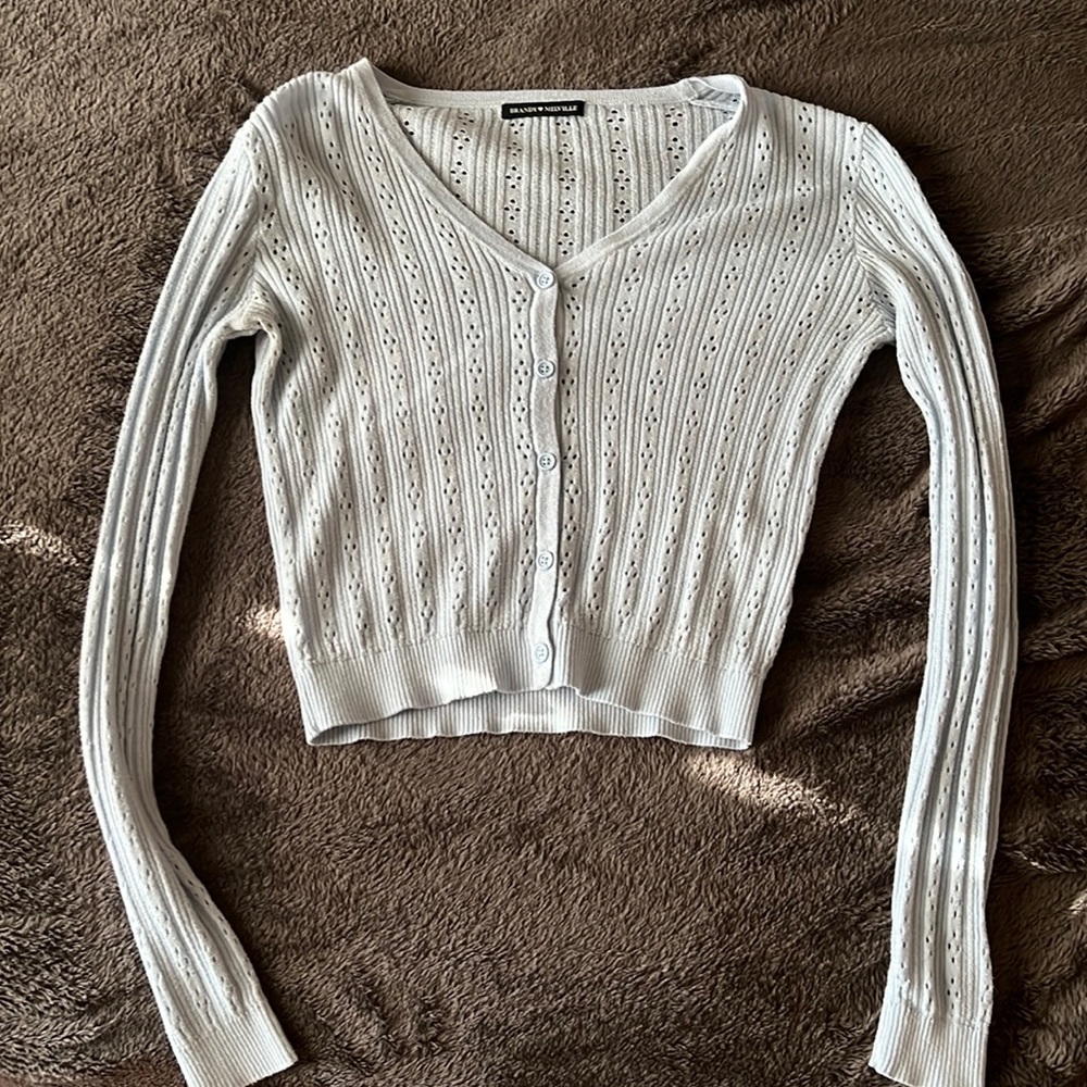 COPY - Brandy Melville light blue long sleeve shirt.Size XS-S.